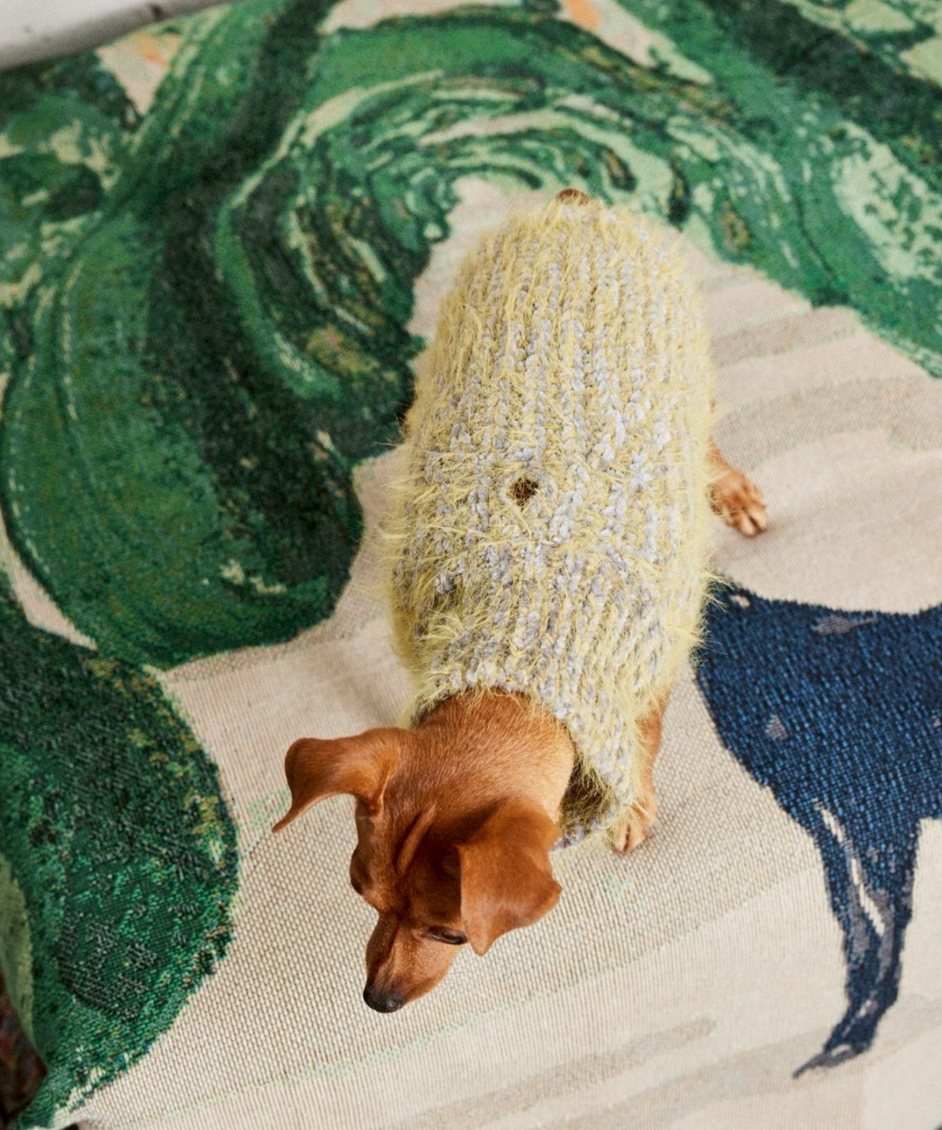 FUZZ SWEATER - GREY/YELLOW