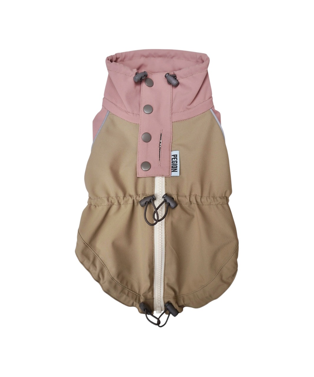BACK-ZIP BLOUSON - BEIGE/PINK