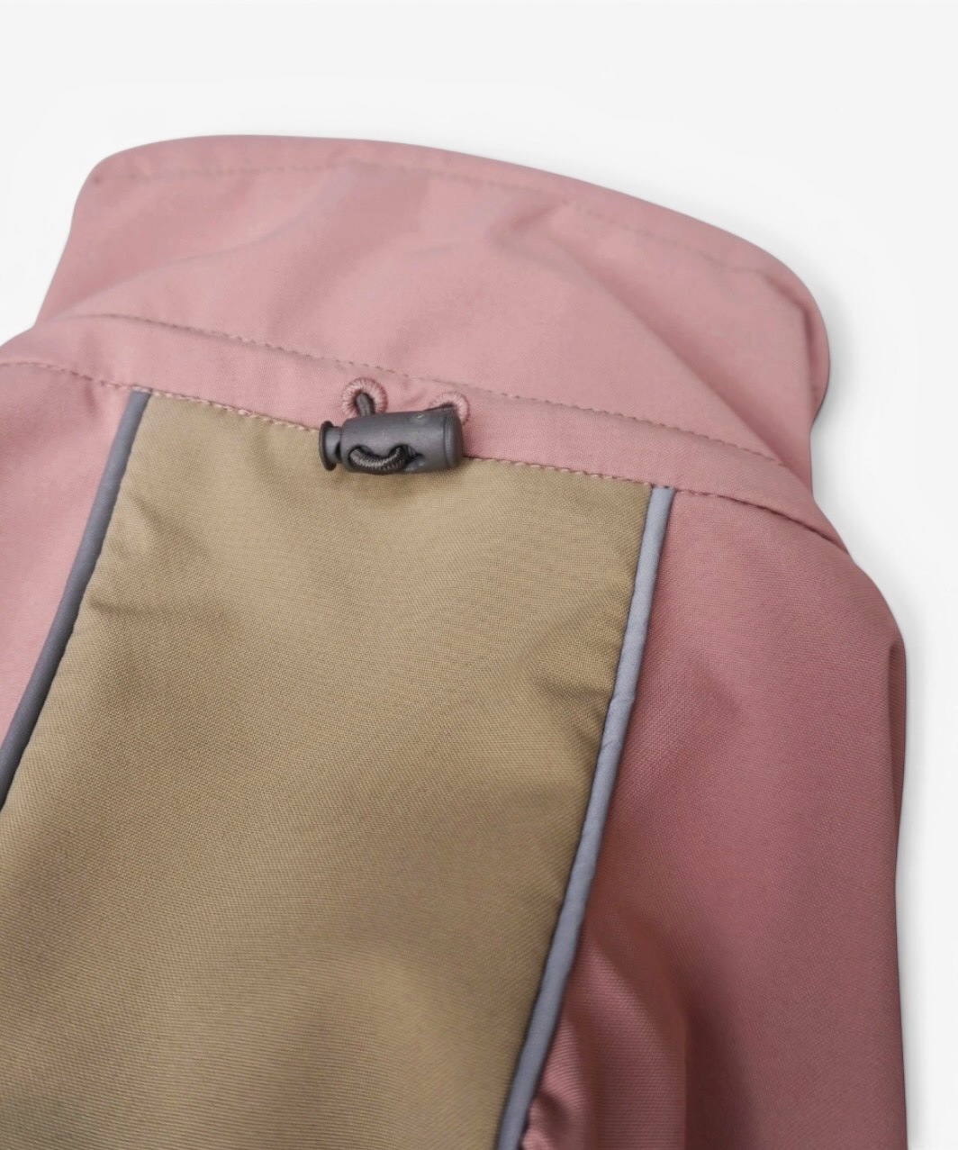 BACK-ZIP BLOUSON - BEIGE/PINK