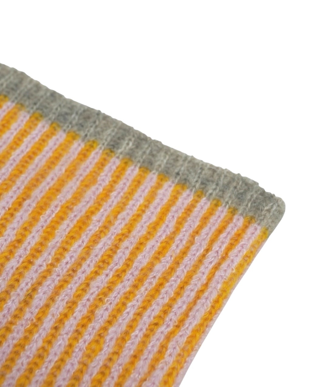 RIBLET NECK WARMER - YELLOW/BABY PINK