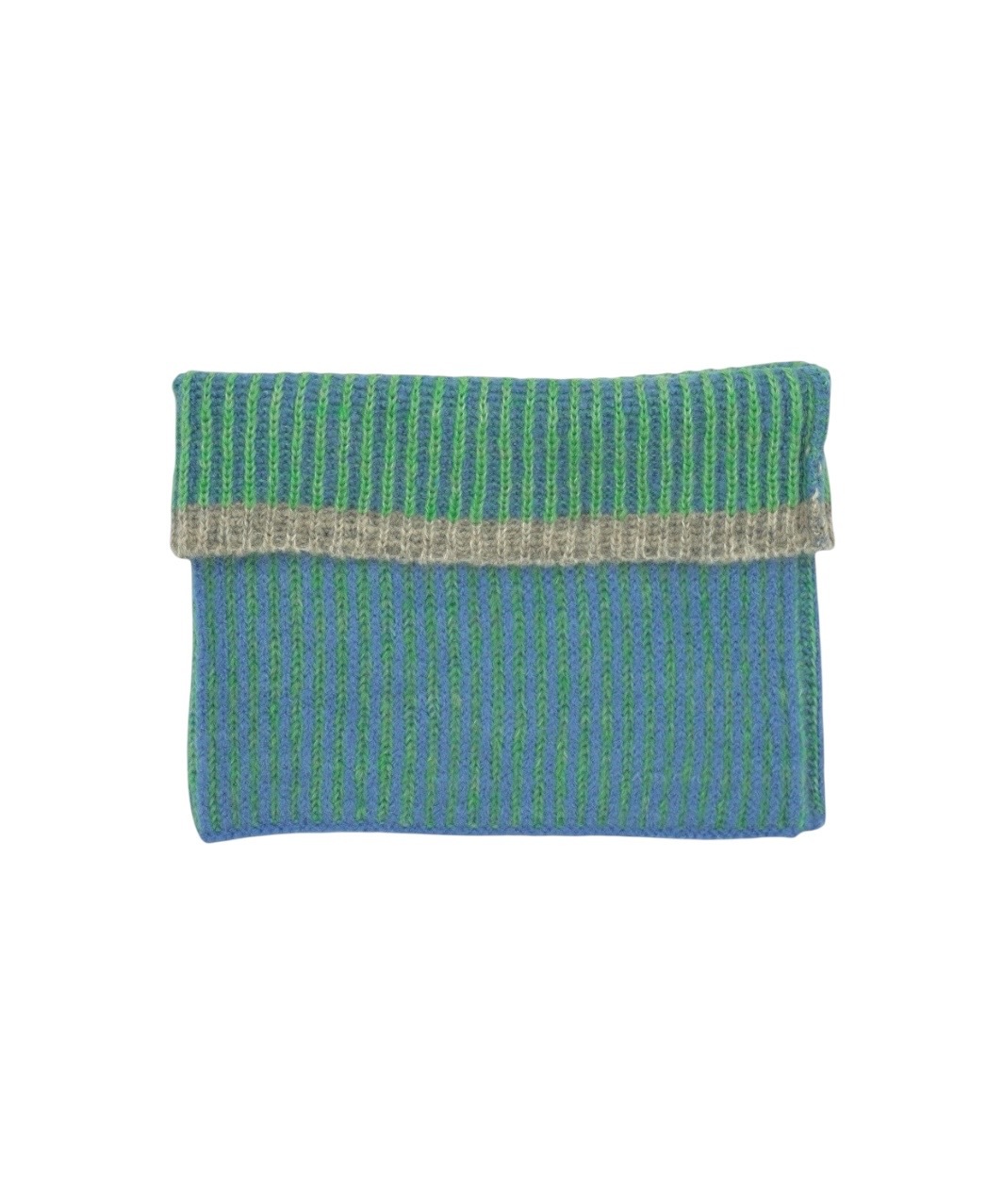 RIBLET NECK WARMER - OCEAN BLUE/MINT GREEN