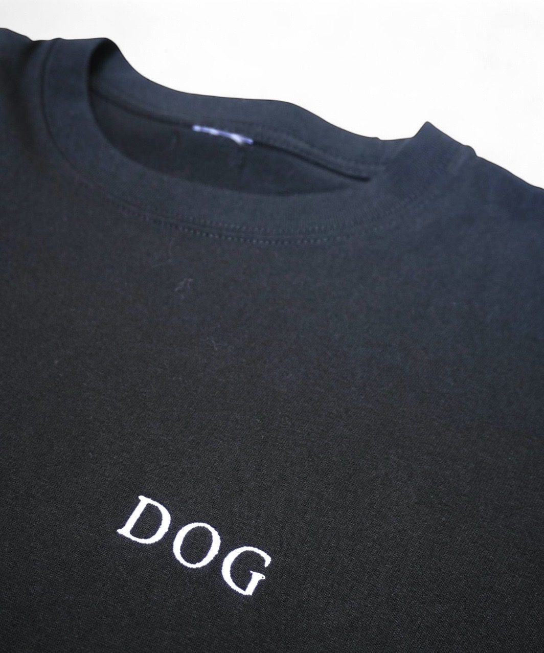 JUST ”DOG” T-SHIRT - BLACK