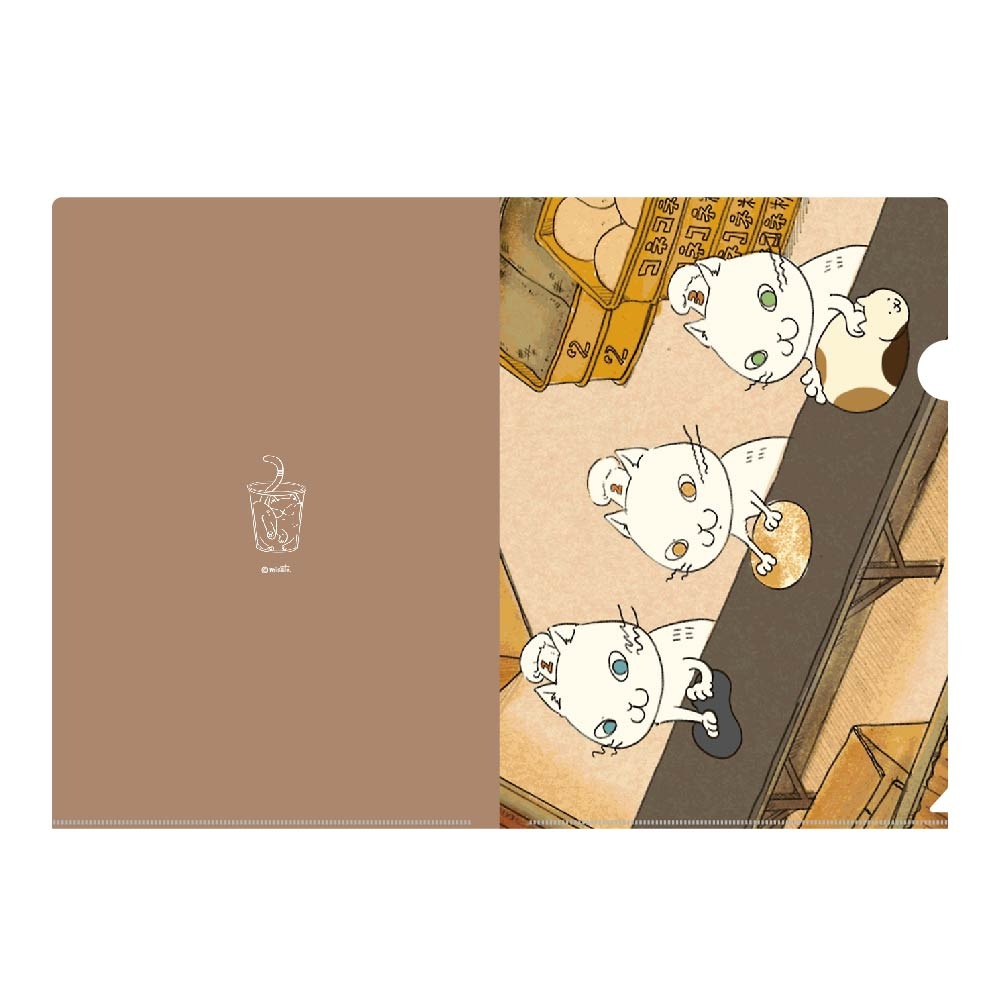 受注 日時指定不可 22年9月上旬より順次発送予定 Misato クリアファイル こねこねこ Artist Misato Penguin Souvenir