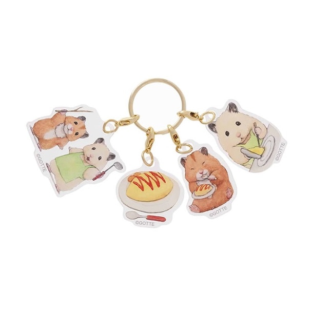 『助六の日常』アクリル4連キーチャーム　クッキング