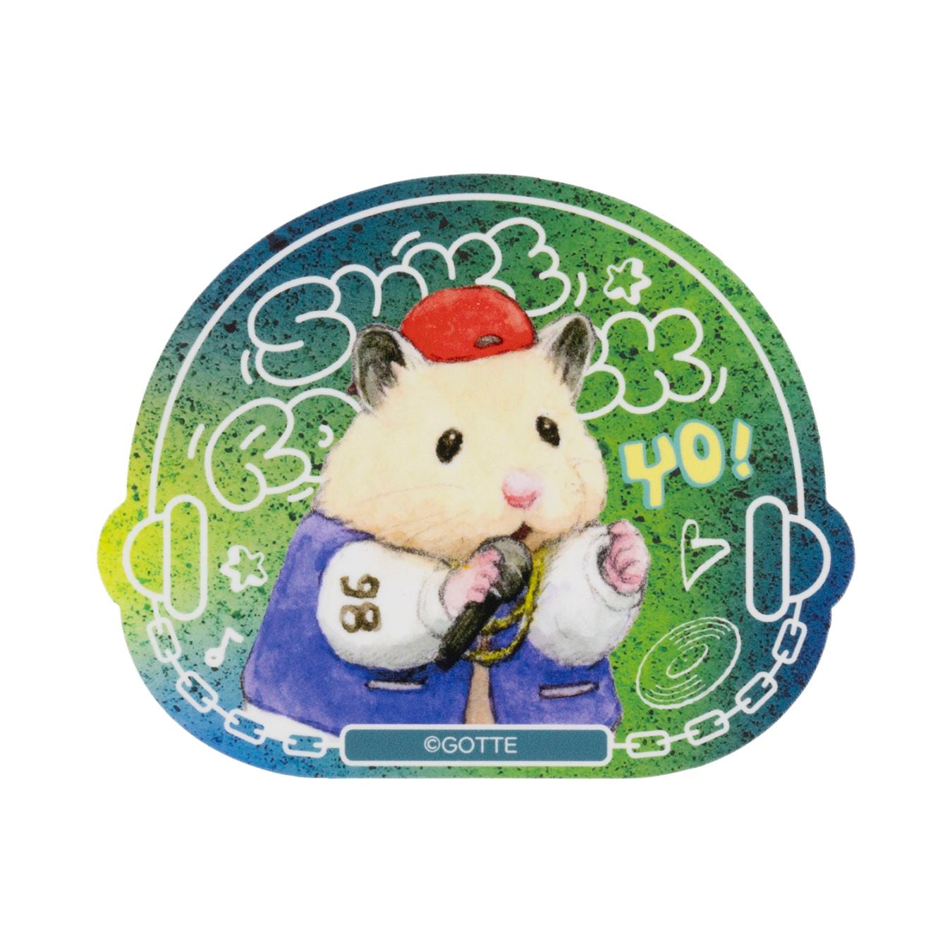 『助六の日常』ちょっぴりワルになりたいでちゅ！　スマホに貼れるサイズのステッカー　YO！ラッパーな助六