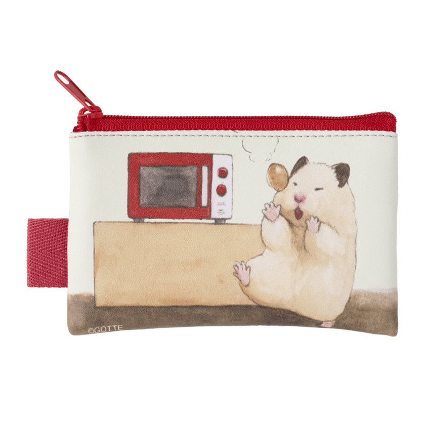 『助六の日常』2個セットスクエアポーチ　お料理教室いってみようかな？