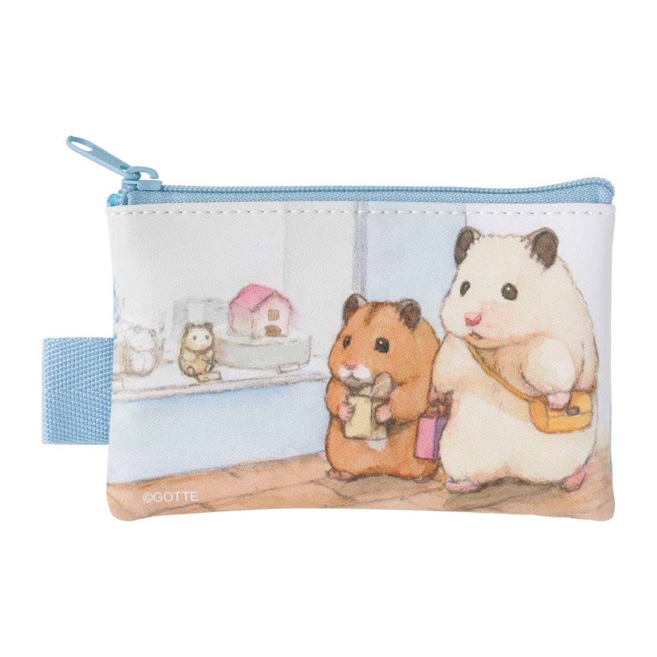 『助六の日常』2個セットスクエアポーチ　おもちゃ屋さん