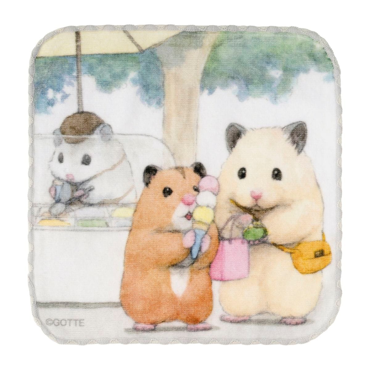 『助六の日常』2色メロウハンドタオル　アイスクリーム