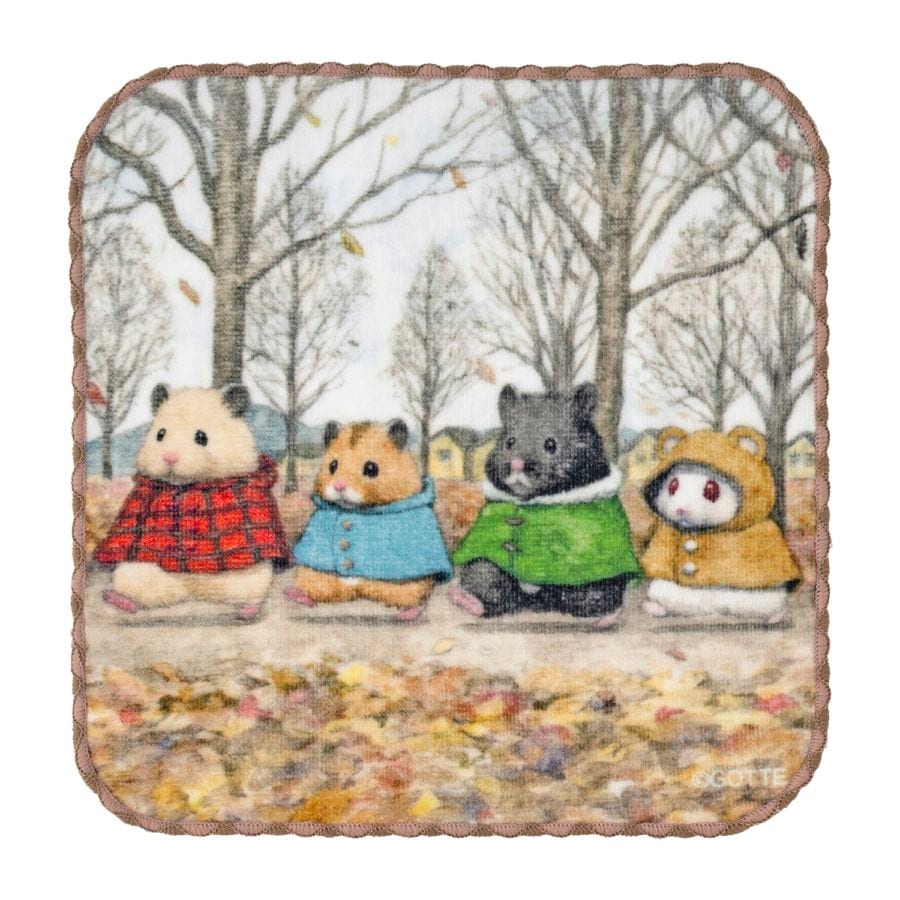 『助六の日常』2色メロウハンドタオル　みんなで行進