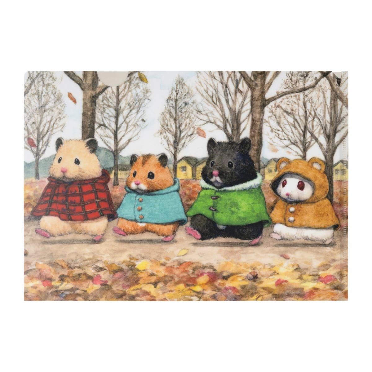 『助六の日常』マットなクリアファイル　みんなで行進