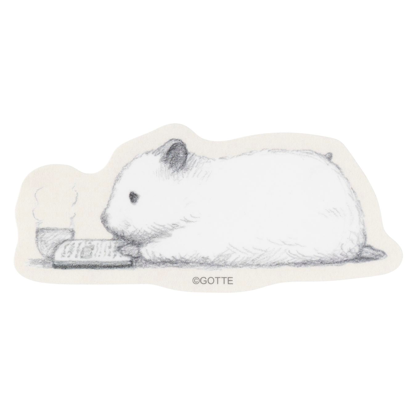 『助六の日常』スマホに貼れるサイズのマットステッカー　読書中