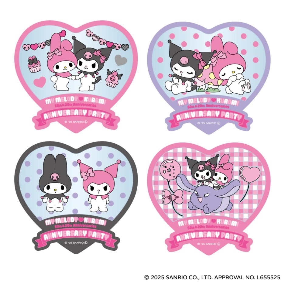 マイメロディ アニバーサリーパーティー コースター 5枚セット マイメロディ＆クロミ』MY MELODY♡KUROMI anniversary party