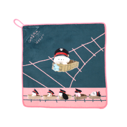 えきちょ じょせまる　でんしゃ　がたごと　はんかち【受注/2026年6月中旬以降発送予定/到着日時指定不可】