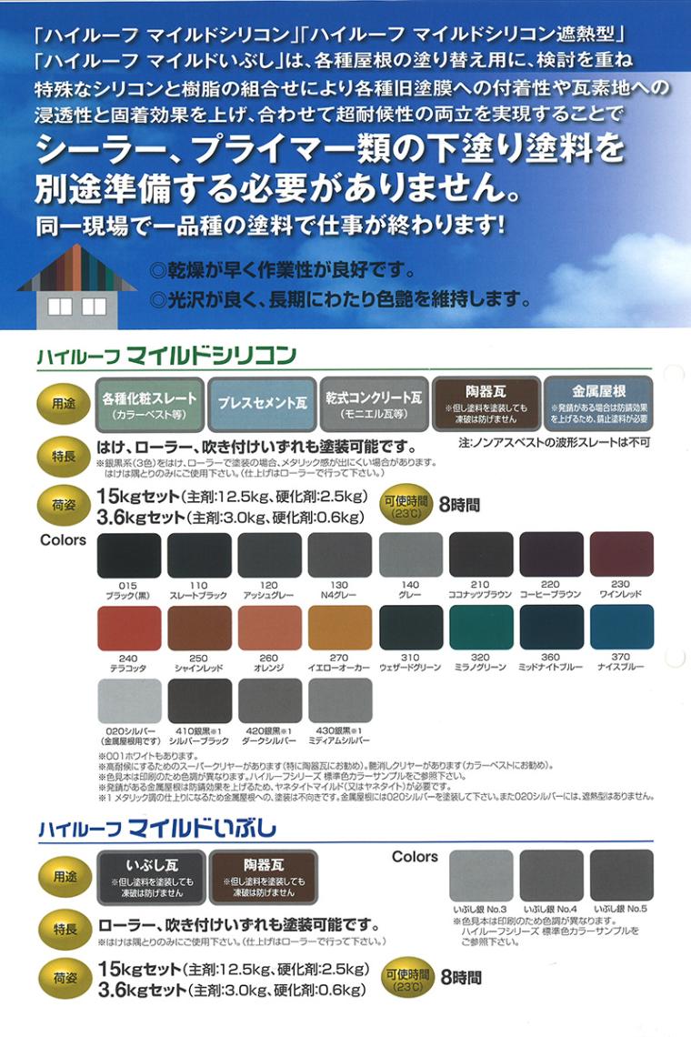 ハイルーフマイルドシリコン　コーヒーブラウン ハイルーフマイルドシリコン - 金色塗料・自然塗料や木材塗料、エヴァ