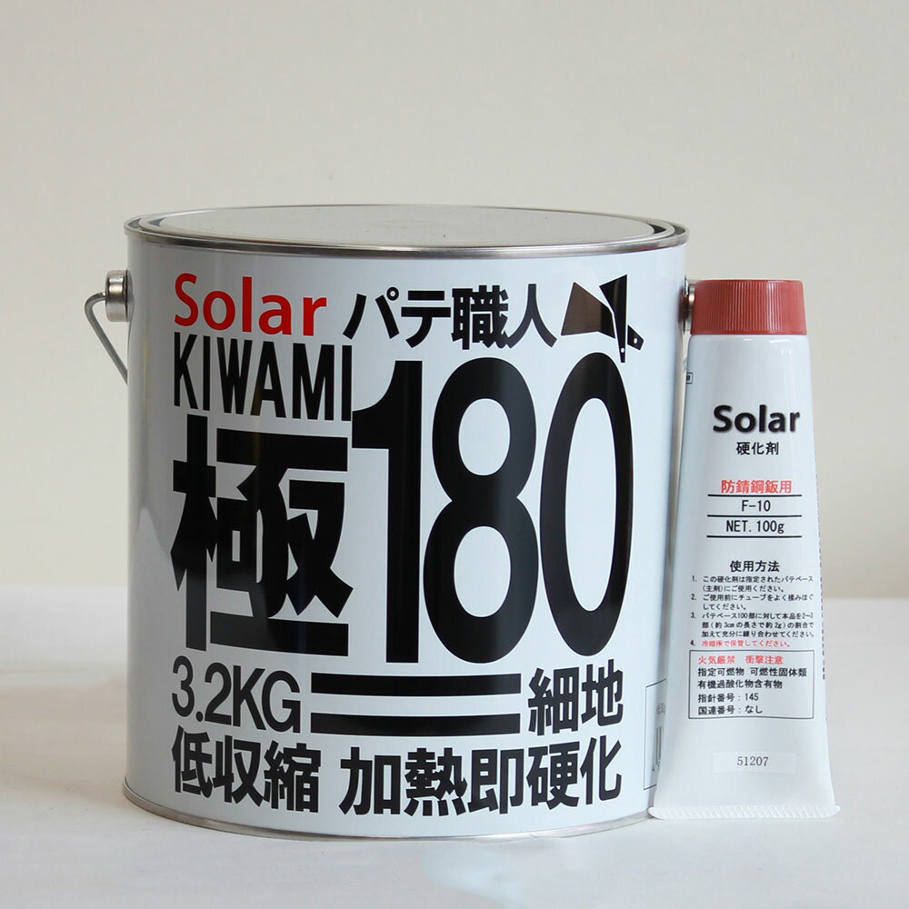 鈑金パテ ソーラー極み厚付80 & 中間120高温各1セット(180変更可) 鈑金パテ ソーラー極み厚付80 & 中間120高温各1セット(細地