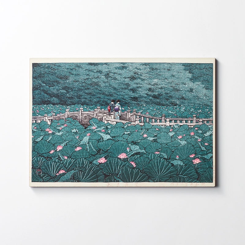 ウッドポストカード 川瀬巴水 芝弁天池