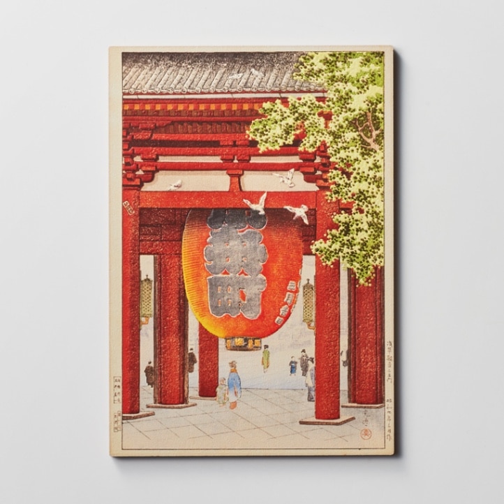 ウッドポストカード 土屋光逸<br>浅草観音二王門