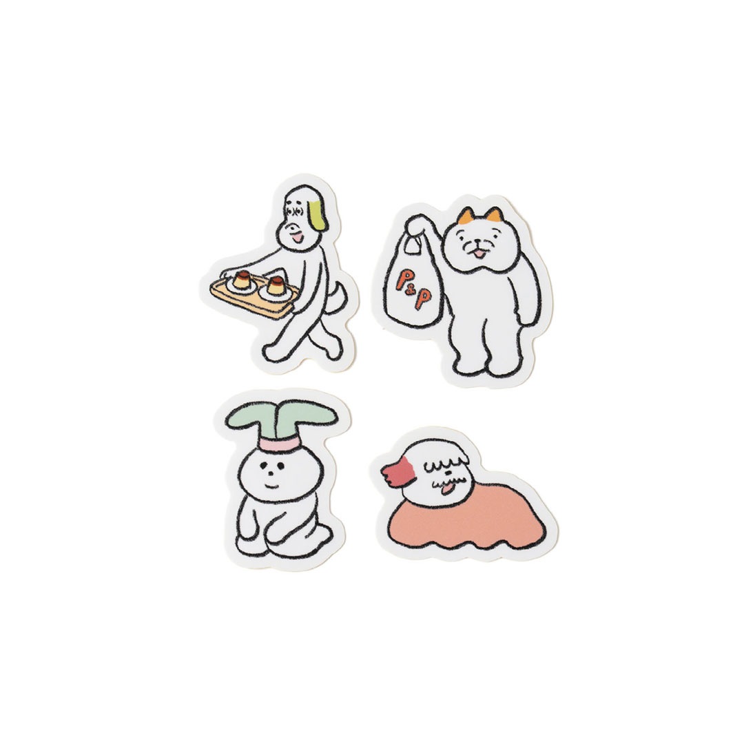 オリジナル人物ステッカー　第一弾コンプリートセット　各4枚入り フレークシール アミ ステッカー 第4弾 miw_82061_82063