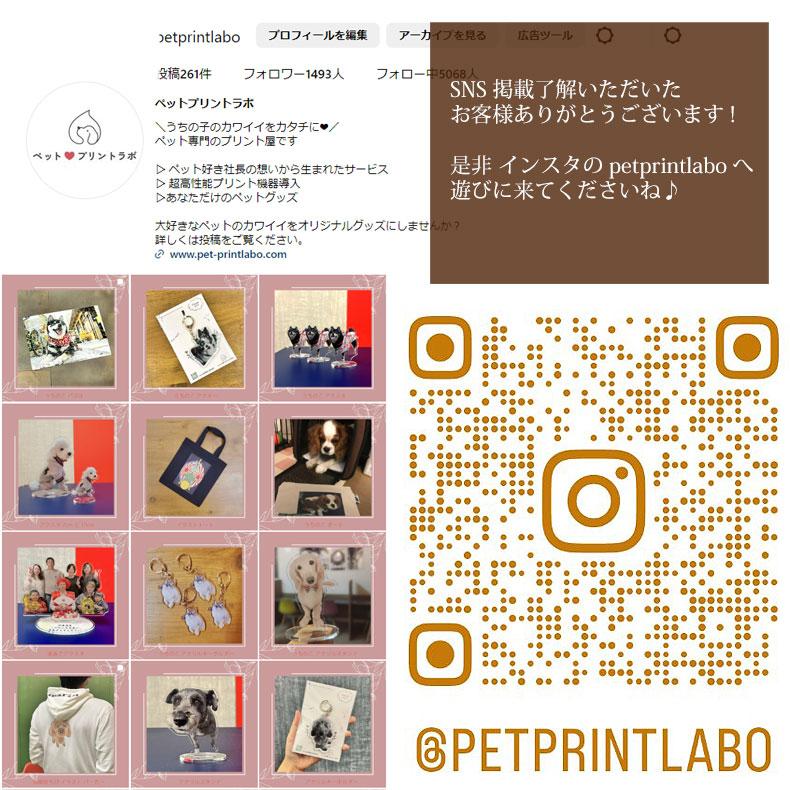 ペットプリントラボ オーダーメイド バッグ キャンバス シャンブリック トートバッグ S お散歩 ペット 犬 猫 家族 こども 父の日 母の日 プレゼント