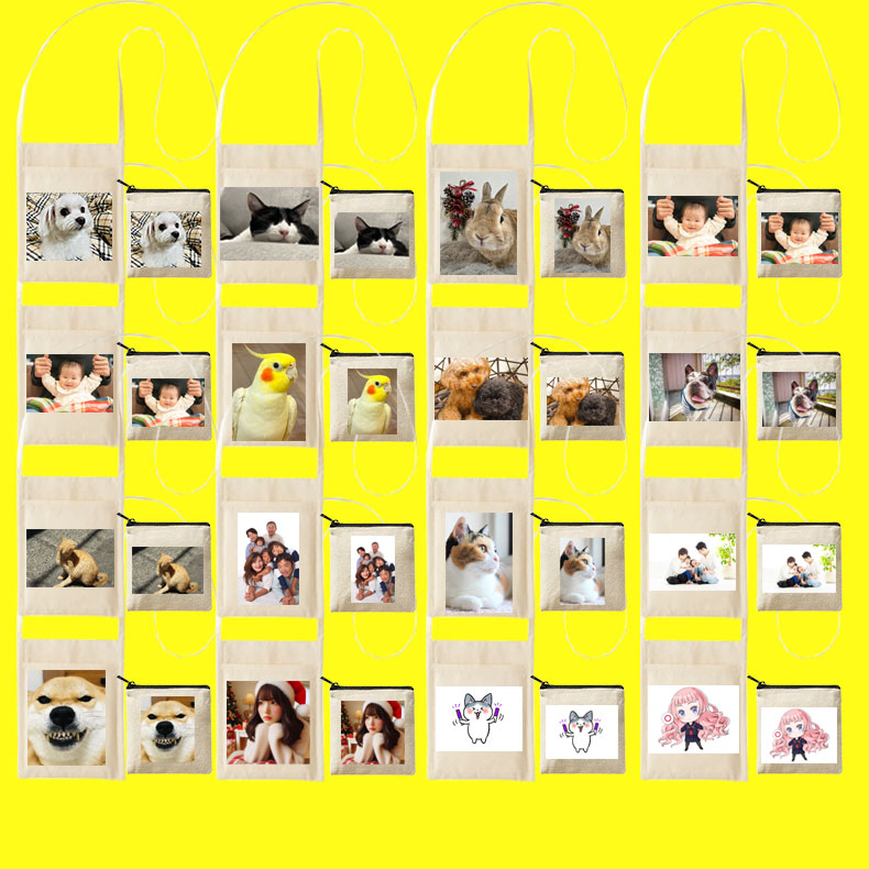 福袋 うちの子 うちのこ ペットプリントラボ オーダーメイド バッグ ポーチ お散歩 犬 猫 ペット 推し活 キャンバス お買い物バッグ プレゼント