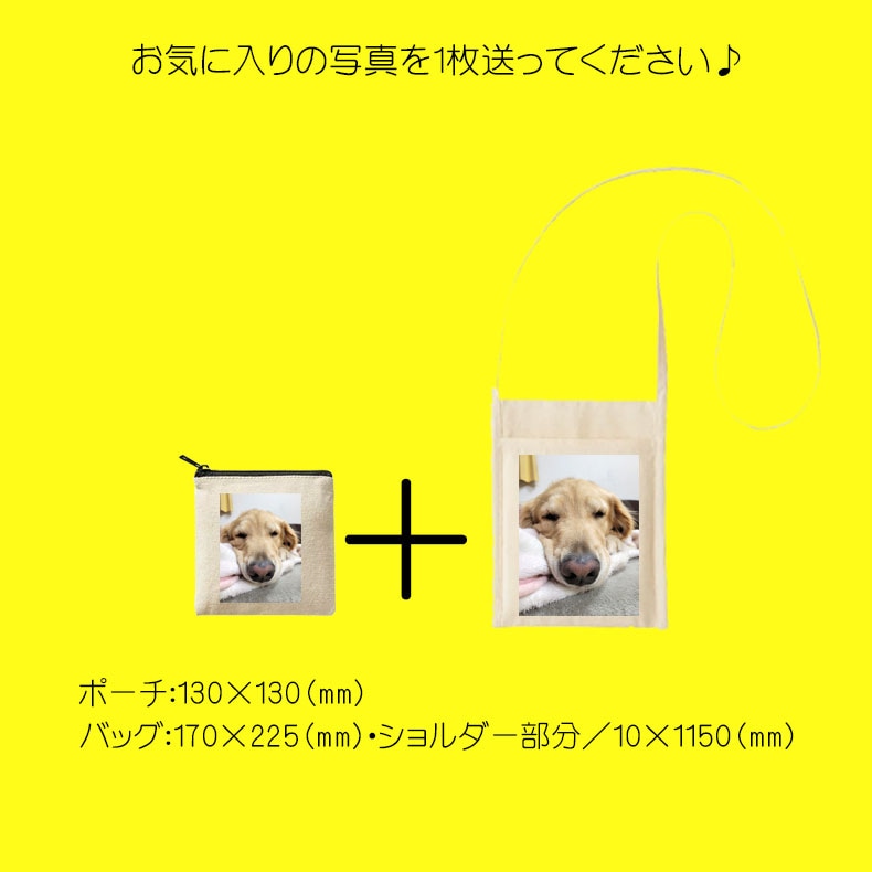 福袋 うちの子 うちのこ ペットプリントラボ オーダーメイド バッグ ポーチ お散歩 犬 猫 ペット 推し活 キャンバス お買い物バッグ プレゼント