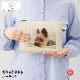 ポーチ ジッパー フェアトレードコットン フラットポーチ Mサイズ ナチュラル ベージュ ペット プリント 動物 猫 犬 プレゼント うちの子 うちのこ オリジナル オーダー オーダーメイド ペット 犬 猫 動物 子ども 赤ちゃん 家族