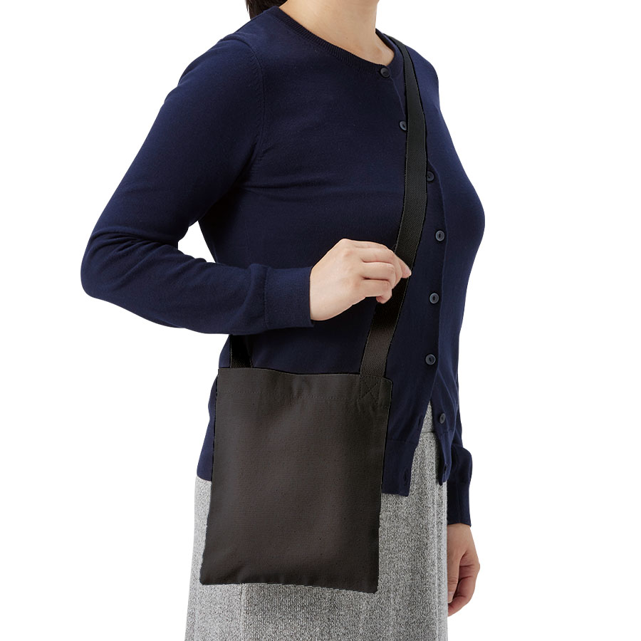 バッグ ショルダーバッグ 綿 サコッシュ ペット プリント 写真 愛犬 家族 赤ちゃん オーガニックコットンキャンバスサコッシュ ブラック うちの子 うちのこ オリジナル オーダー オーダーメイド ペット 犬 猫 動物 子ども 赤ちゃん 家族 プレゼント