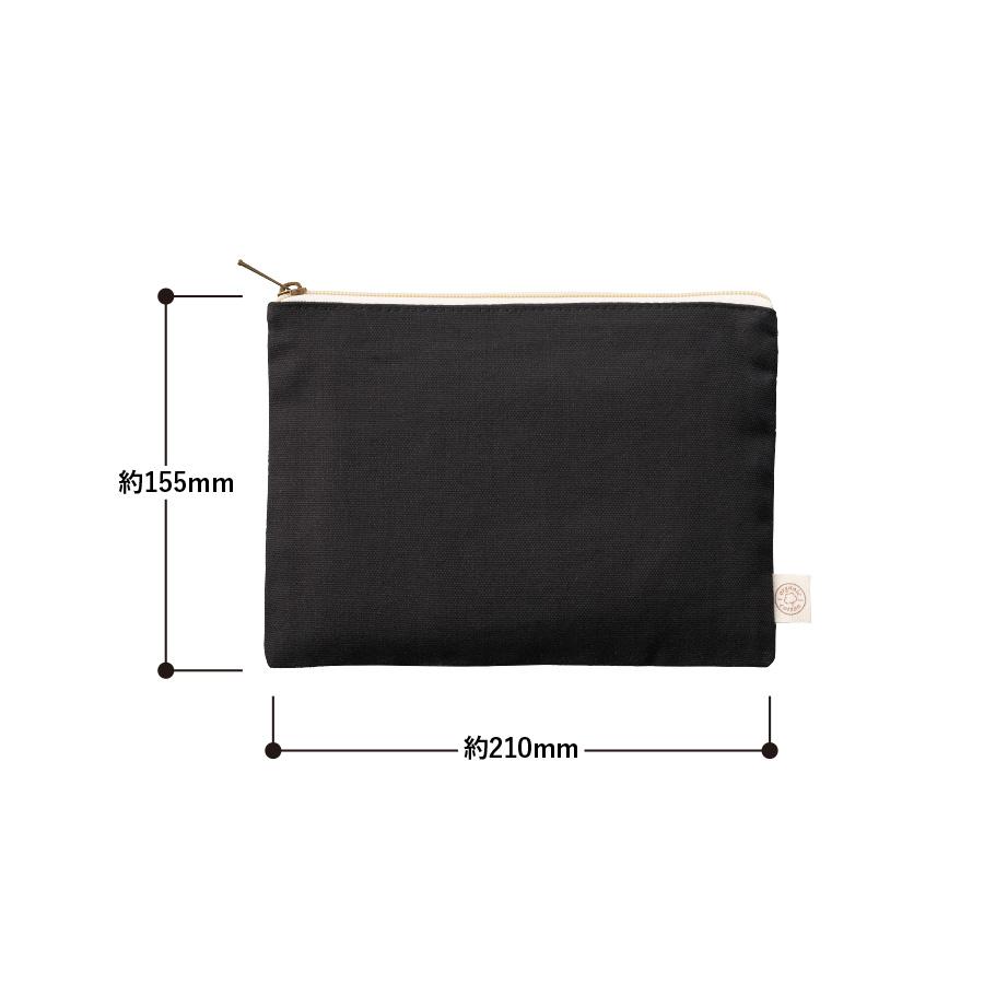 ペットプリントラボ オーダーメイド ポーチ オーガニック コットン キャンバス フラット ポーチ M お散歩 ペット 犬 猫 家族 こども 父の日 母の日 プレゼント