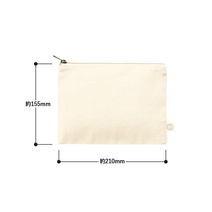 ペットプリントラボ オーダーメイド ポーチ オーガニック コットン キャンバス フラット ポーチ M お散歩 ペット 犬 猫 家族 こども 父の日 母の日 プレゼント