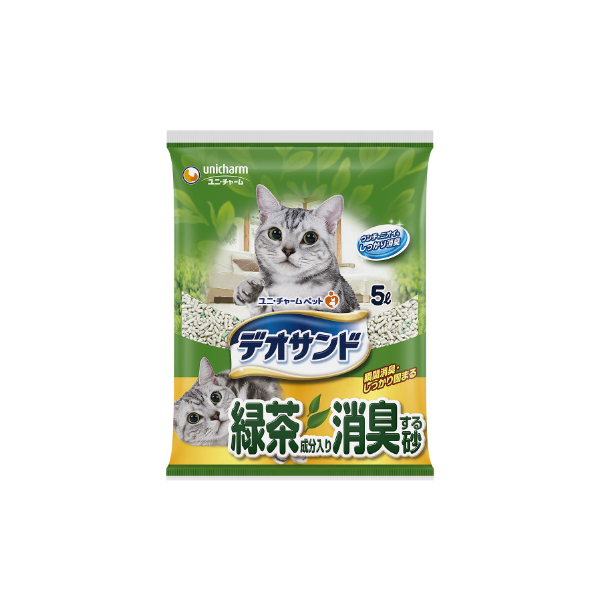 ユニチャーム デオサンド 緑茶成分入り消臭する砂 5L