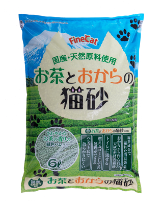 常陸　お茶とおからの猫砂　６Ｌ×４袋
