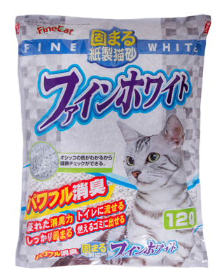 常陸　固まる猫砂　ファインホワイト　１２Ｌ