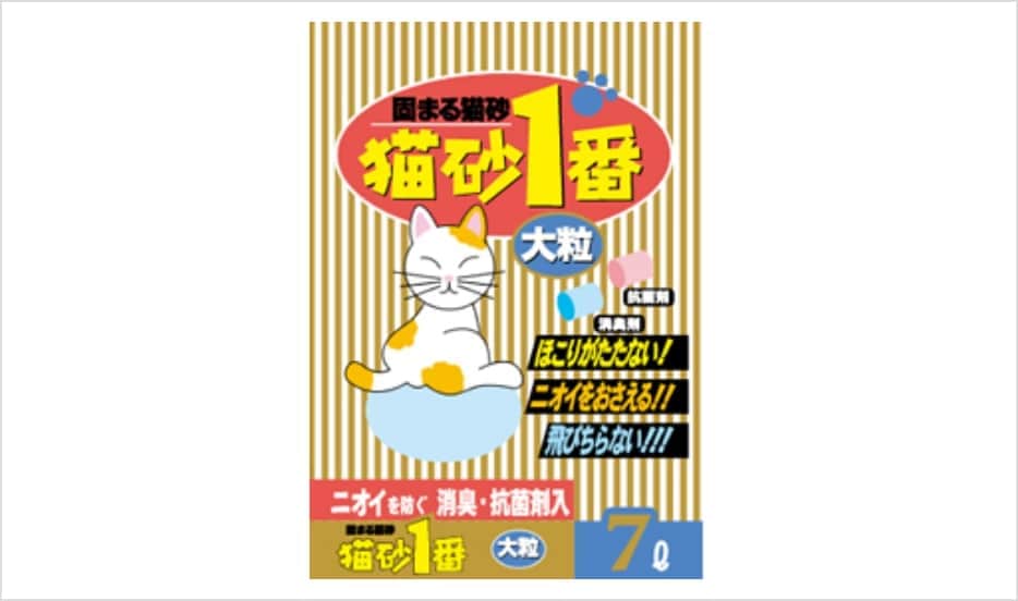 クニミネ　猫砂一番大粒　７Ｌ