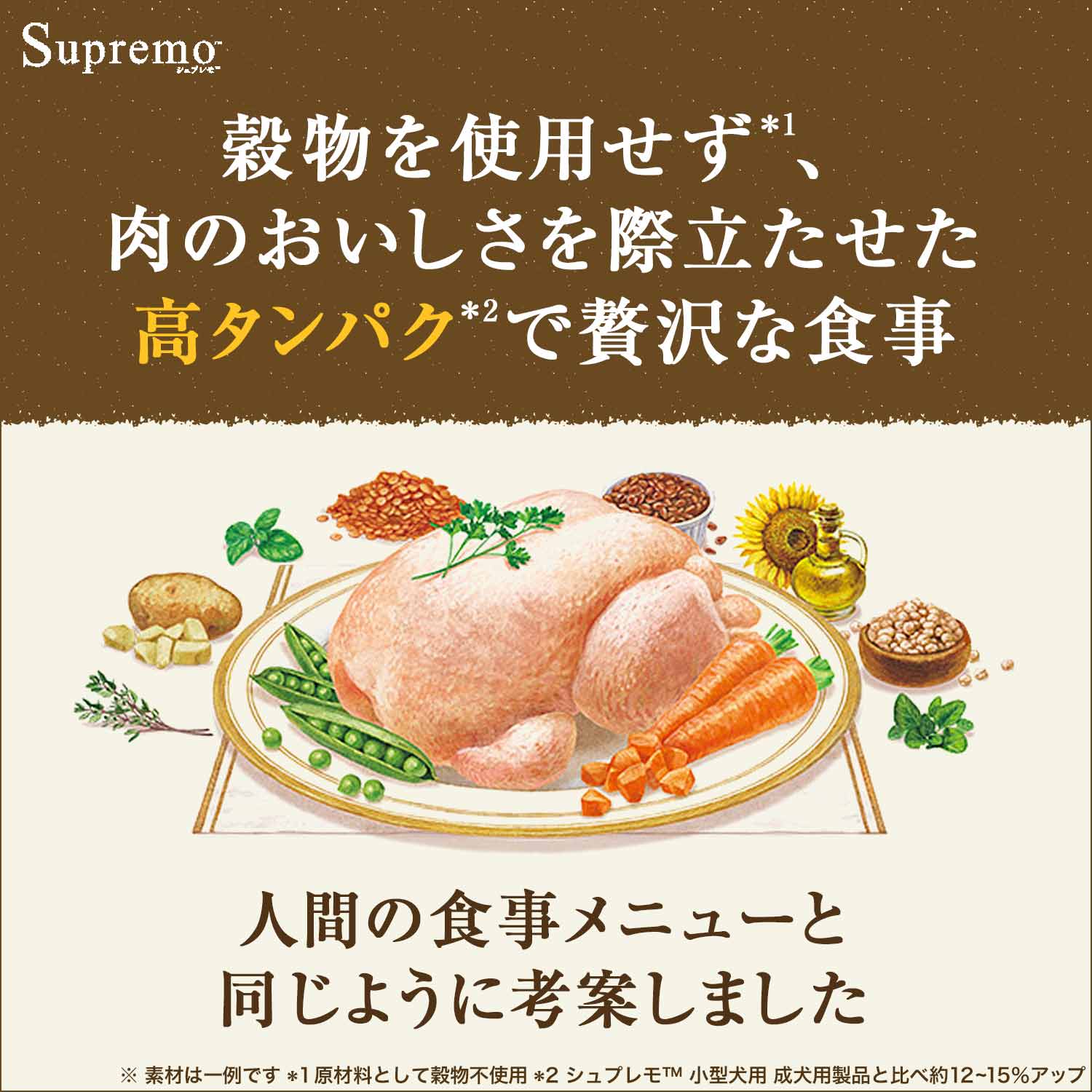 シュプレモ　超小型犬～小型犬用 成犬用　草原のレシピ　チキン 