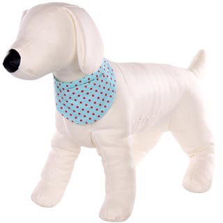 ペットベリー 犬の鑑札ポケット付き迷子札バンダナ ライトブルー レッドドット S 犬用品 アパレル用品 鑑札ポケット付きバンダナ 老犬 向け介護用品 ドッグフード ペット用品通販のペットベリー