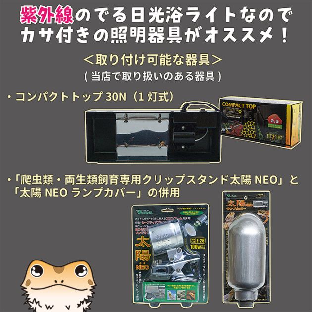 レプタイルコンパクトプロ 砂漠生息爬虫類用 23W 専用ランプ/日光浴用