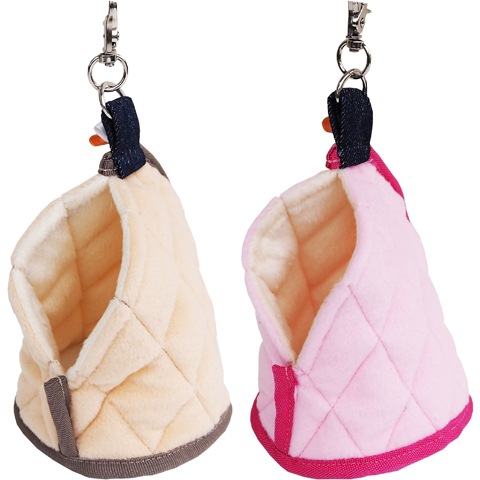 レインボー あったかモモンガ袋/ハウス 寝床 ベッド ボア