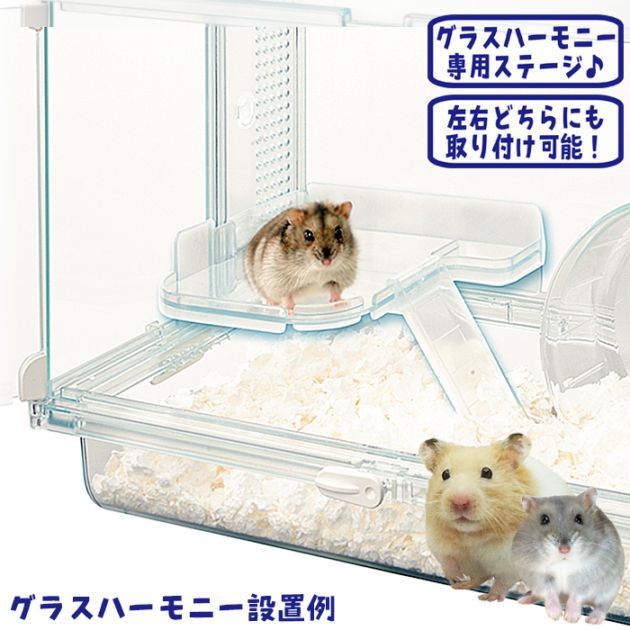 ハムスターロフト　ハムスターハウス　グラスハーモニー600 専用 ハーモニーステージS/ロフト 中段 グラスハーモニー専用