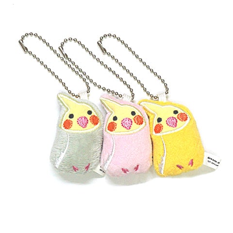 ゆめ オカメインコキーホルダー/ぬいぐるみ マスコット キー
