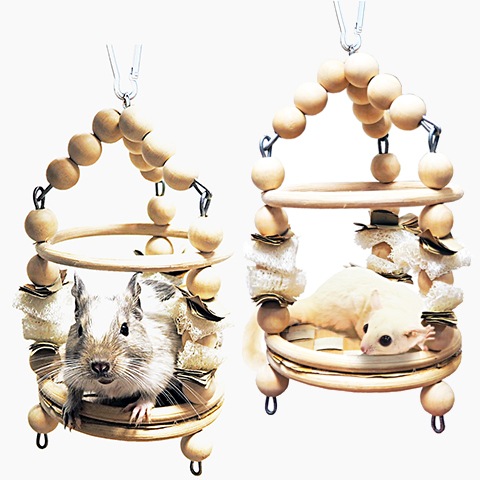 フクロモモンガ アスレチック(小動物)ハンモック おもちゃ