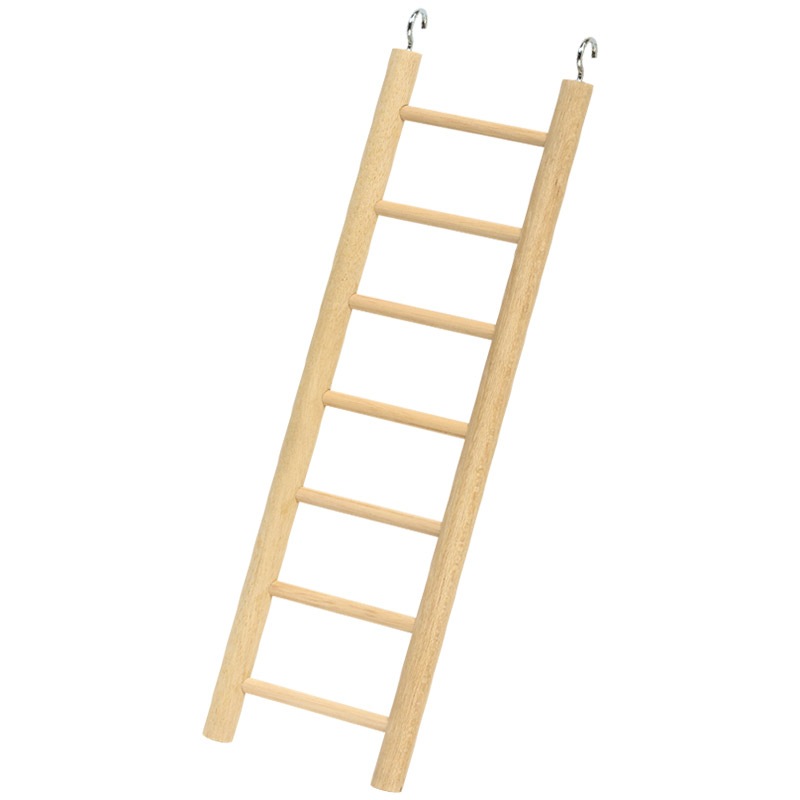 木製ペット用遊び道具 ハシゴ200cm （ハンドメイド） 木製7段ハシゴ/小鳥 小動物 インコ 文鳥 おもちゃ 運動 はしご