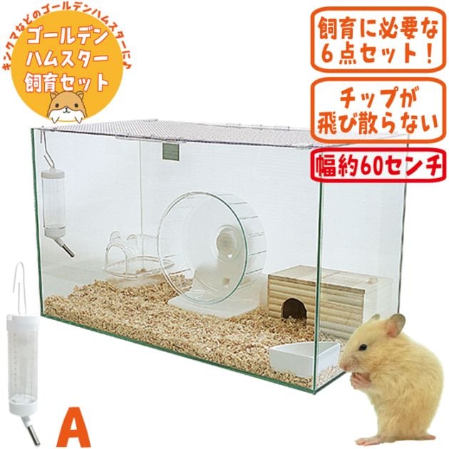 ハムスター飼育セット 600ハムスターHIGH ゴールデンハムスター飼育セットII【A：給水ボトル