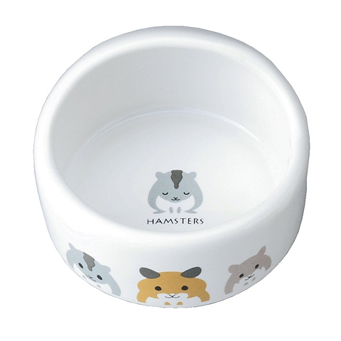 ハムちゃんのフード付き食器/エサ入れ 餌入れ 陶器 ご飯入れ 小動物 