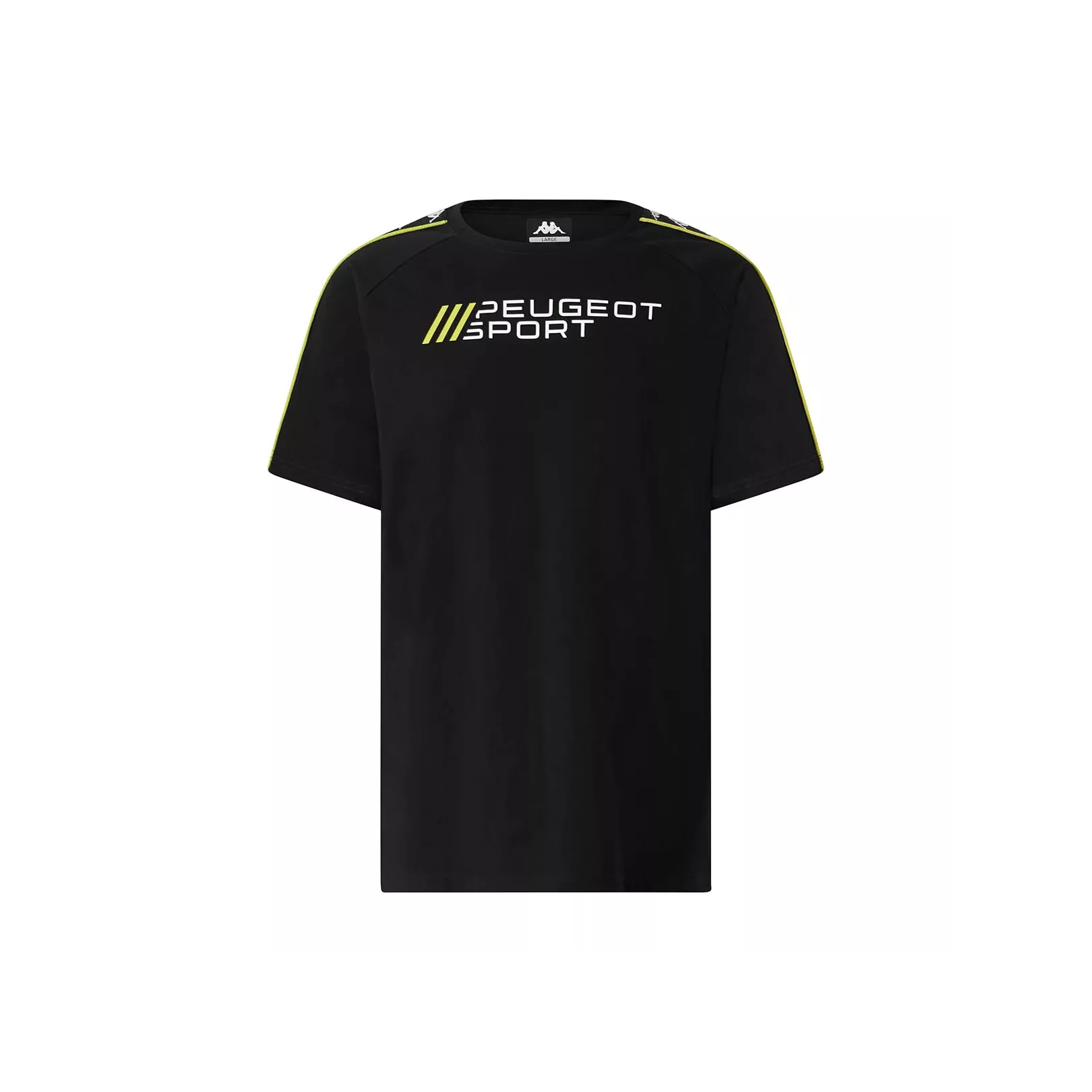 BLACK LIFESTYLE T-SHIRT BY PEUGEOT SPORT X KAPPA Msize