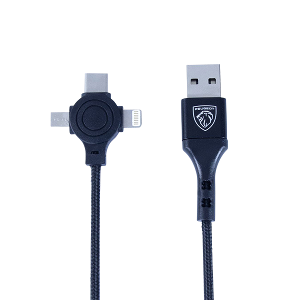 PEUGEOT SET OF 3 CHARGING CABLES WITH 3 CONNECTORS