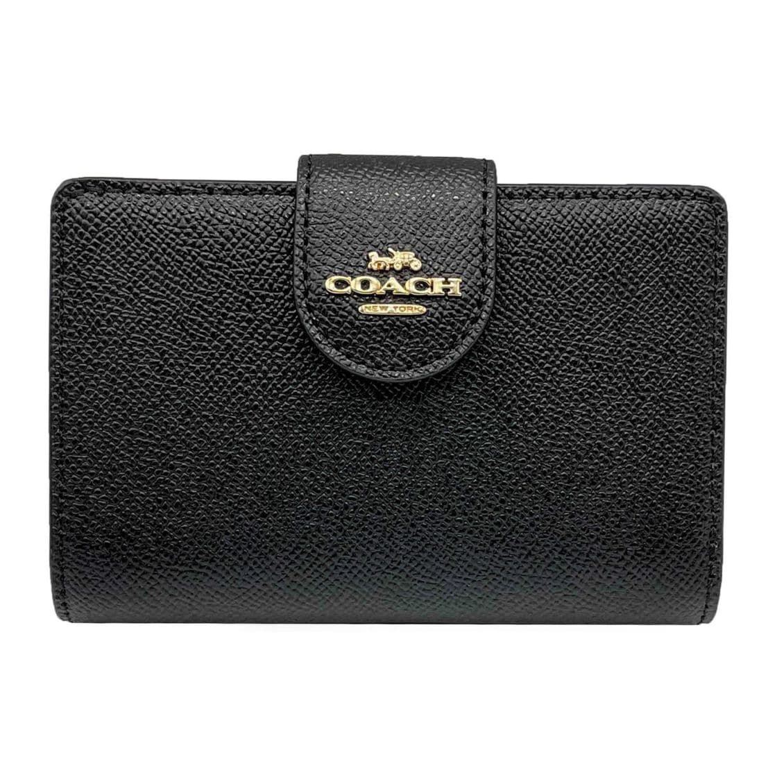 COACH アウトレット 二つ折り財布 レディース 6390 IMBLK レザー ブラック