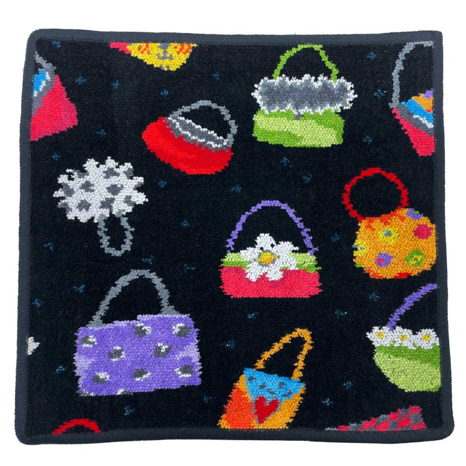 FEILER フェイラー ハンカチタオル Crazy Bags 10 black 30cm ギフト 誕生日ギフト 出産祝い 