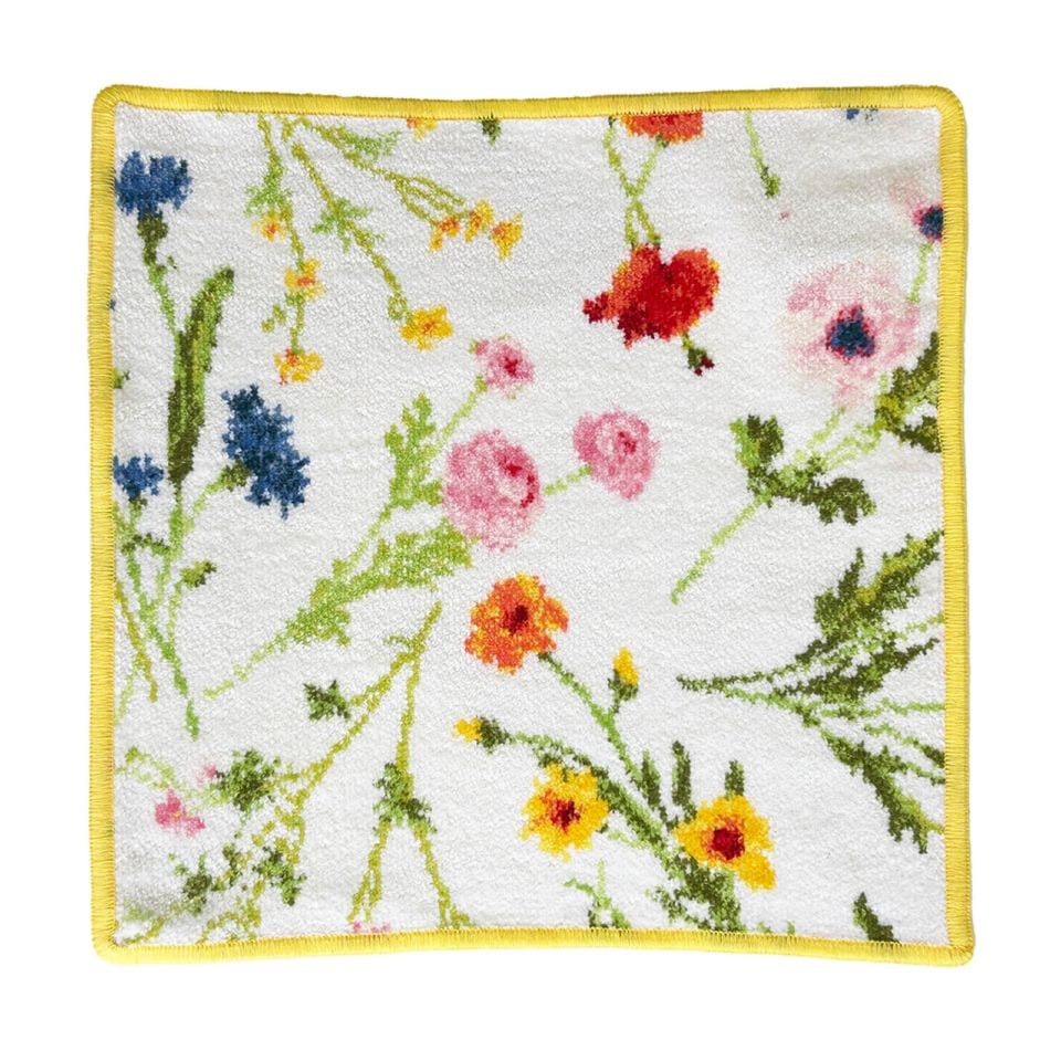 FEILER フェイラー ハンカチタオル Flower meadow 105 yellow 30cm ギフト 誕生日ギフト 出産祝い 