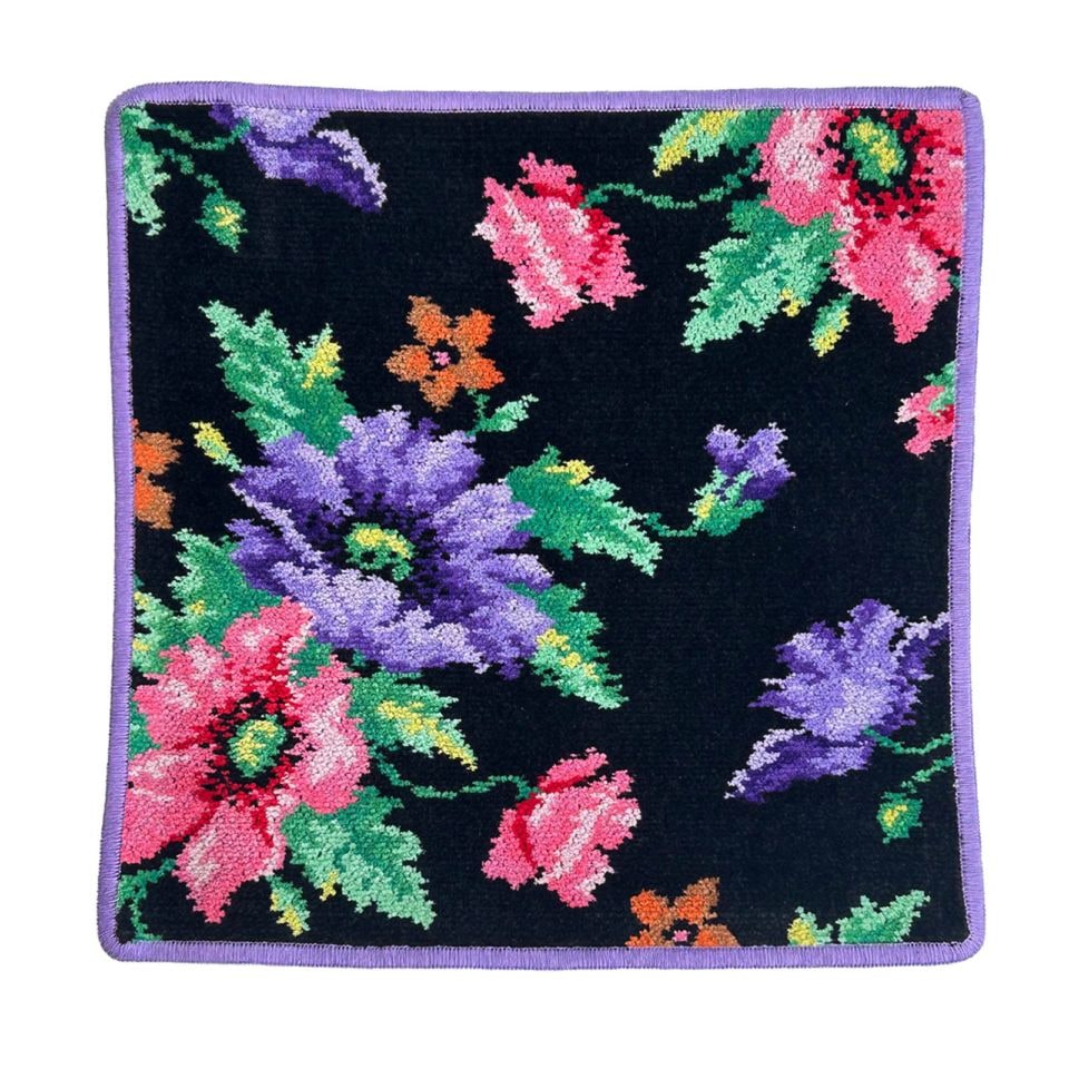 FEILER フェイラー ハンカチタオル Mohn black 52 violet 30cm ギフト 誕生日ギフト 出産祝い 