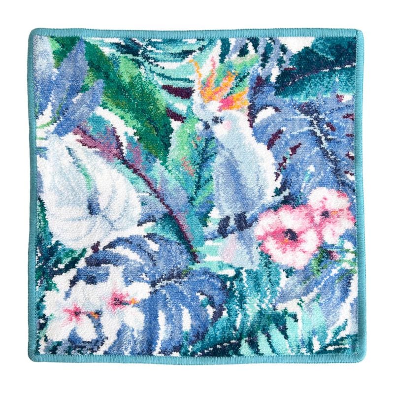 FEILER フェイラー ハンカチタオル Tropical bird 231 sea green 30cm ギフト 誕生日ギフト 出産祝い 